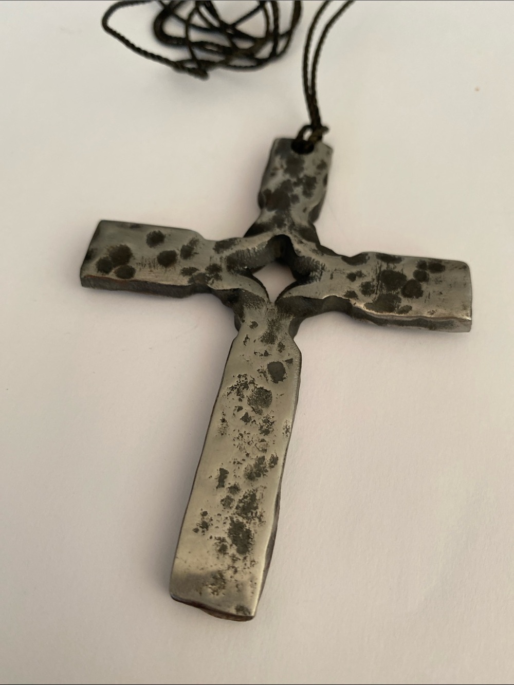 Hand forged large steel cross